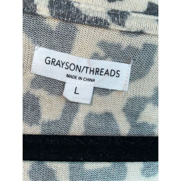 Grayson/Threads Cheetah Knit Tunic Top - Picture 5 of 11